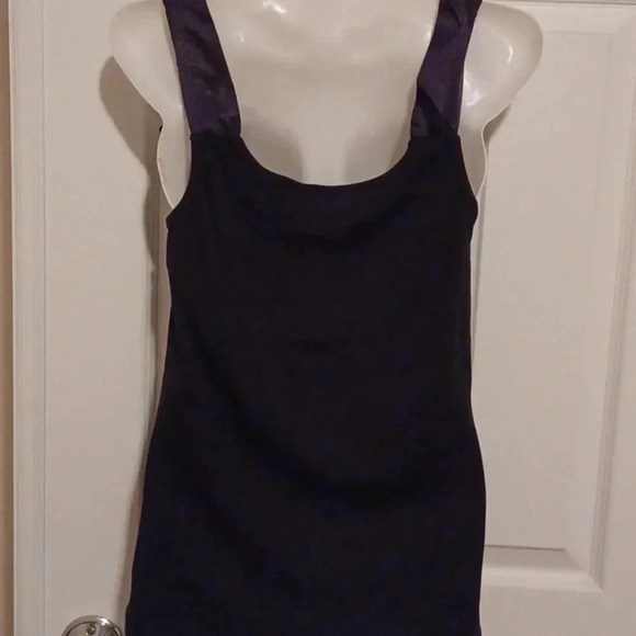 🍭🏍Black cotton camisole with faux pearls and ribbons - Picture 6 of 8